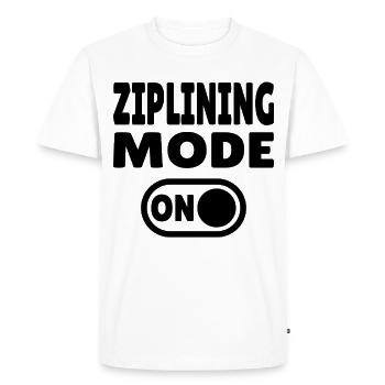 Mode tyrolienne activé – Adrénaline sur la tyrolienne - T-shirt Premium bio Homme - blanc - Devant - Nico (187cm)