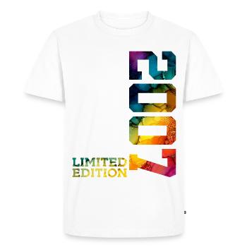 ÉDITION LIMITÉE 2007 19 ANS 19E ANNIVERSAIRE - T-shirt Premium bio Homme - blanc - Devant - Nico (187cm)