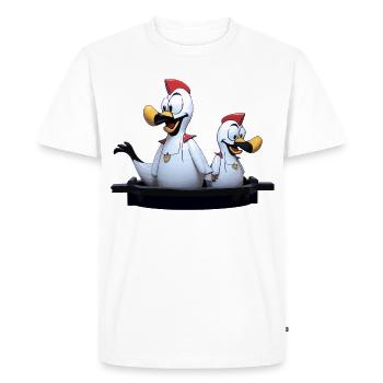 Duo de mouettes sur la jetée - T-shirt Premium bio Homme - blanc - Devant - Nico (187cm)