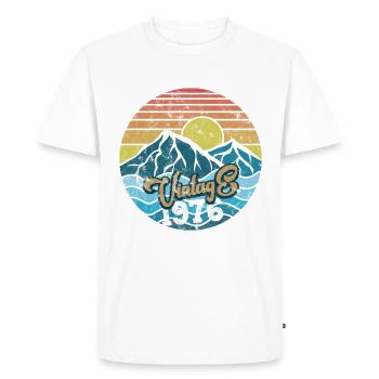 Vintage 1976 50th Birthday - Men's Premium Organic T-Shirt - white - Front - Nico (187cm)
