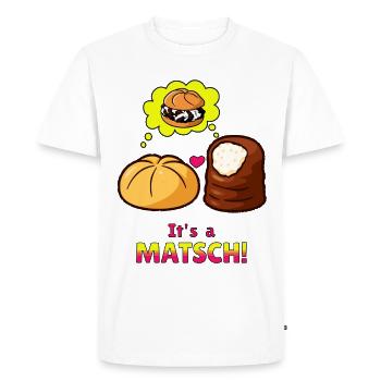 Mud rolls in love - it's a mud. - Men's Premium Organic T-Shirt - white - Front - Nico (187cm)