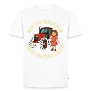 Just a girl who loves tractors - Men's Premium Organic T-Shirt - white - Front - Nico (187cm)