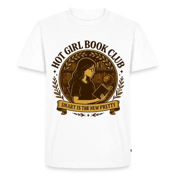 Club de lecture des filles sexy | Intelligent, c’est joli - T-shirt Premium bio Homme - blanc - Devant - Nico (187cm)