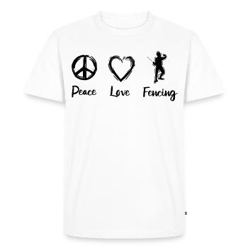 Love of fencing - Men's Premium Organic T-Shirt - white - Front - Nico (187cm)