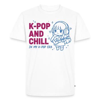 K-Pop et chill à mon époque K-Pop Musique coréenne - T-shirt Premium bio Homme - blanc - Devant - Nico (187cm)