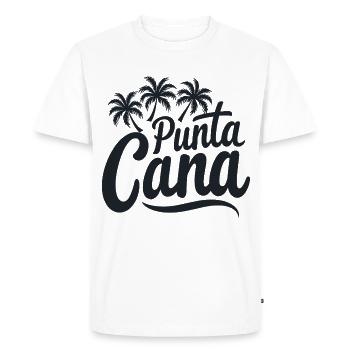 Punta Cana Caribbean Vacation with Palm Trees - Men's Premium Organic T-Shirt - white - Front - Nico (187cm)