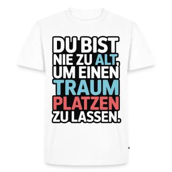 Conception de Dream Burst Never Too Old - T-shirt Premium bio Homme - blanc - Devant - Nico (187cm)