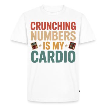 Numéro Gerd Cardio Humour - T-shirt Premium bio Homme - blanc - Devant - Nico (187cm)