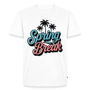 Fête rétro de Noël des Palmiers des Vacances de Printemps - T-shirt Premium bio Homme - blanc - Devant - Nico (187cm)
