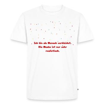 Costume Replacement Human Mask Carnival - Men's Premium Organic T-Shirt - white - Front - Nico (187cm)