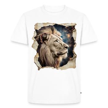 Lion - T-shirt Premium bio Homme - blanc - Devant - Nico (187cm)
