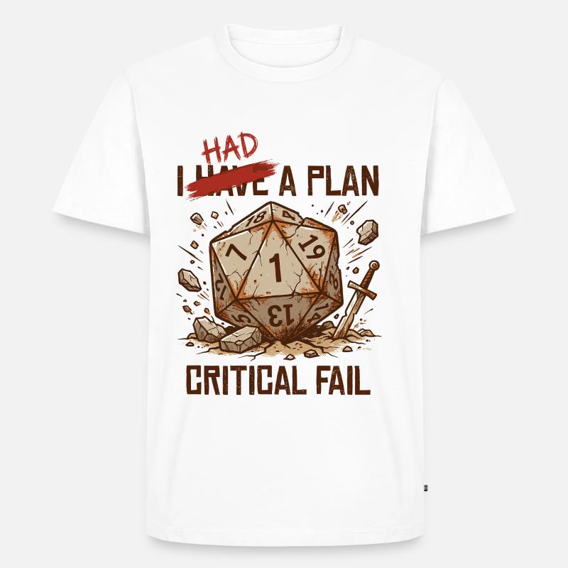 Échec critique – J’avais un plan cube - T-shirt Premium bio Homme - blanc