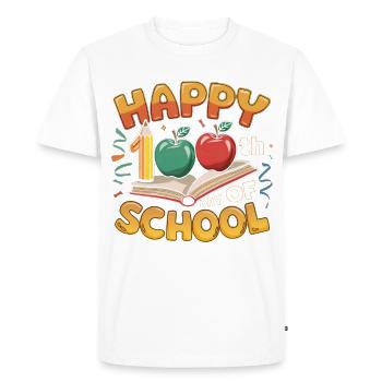 Hundredth Day of School Anniversary Design - Men's Premium Organic T-Shirt - white - Front - Nico (187cm)