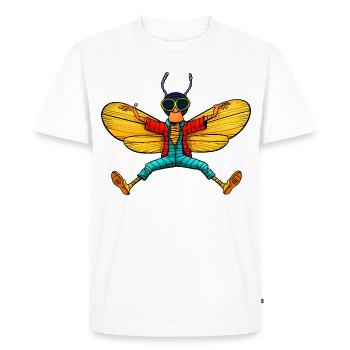 Yoga volant - T-shirt Premium bio Homme - blanc - Devant - Nico (187cm)