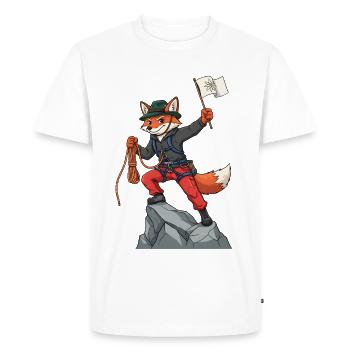 Randonnée Montagnes Randonnée Randonneurs Nature en plein air Forêt - T-shirt Premium bio Homme - blanc - Devant - Nico (187cm)