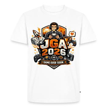 Bachelor Party 2026 Gamer Game Over Funny - Men's Premium Organic T-Shirt - white - Front - Nico (187cm)