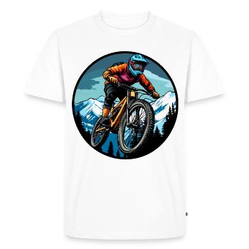 Freeride Biker - T-shirt Premium bio Homme - blanc - Devant - Nico (187cm)
