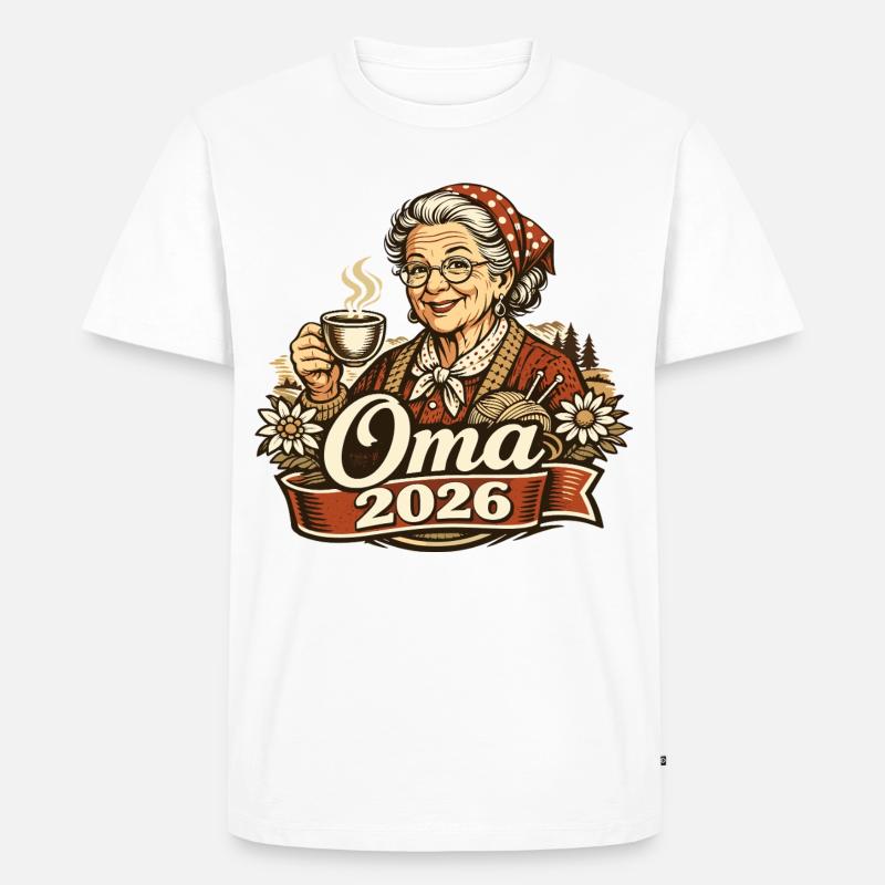 Oma 2026 Loading Geschenk Enkelkind  - Männer Premium Bio T-Shirt - Weiß