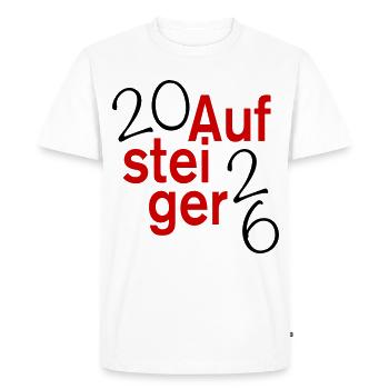 Promu Promotion 2026 - T-shirt Premium bio Homme - blanc - Devant - Nico (187cm)
