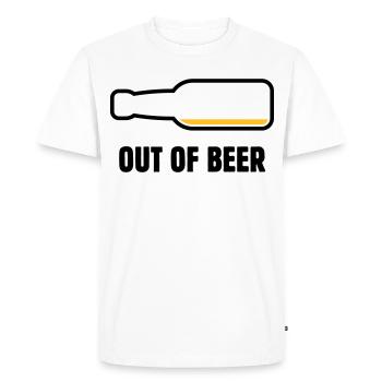 À court de bière (Bière / Bière / Bière / Buveur de bière POS 2C) - T-shirt Premium bio Homme - blanc - Devant - Nico (187cm)