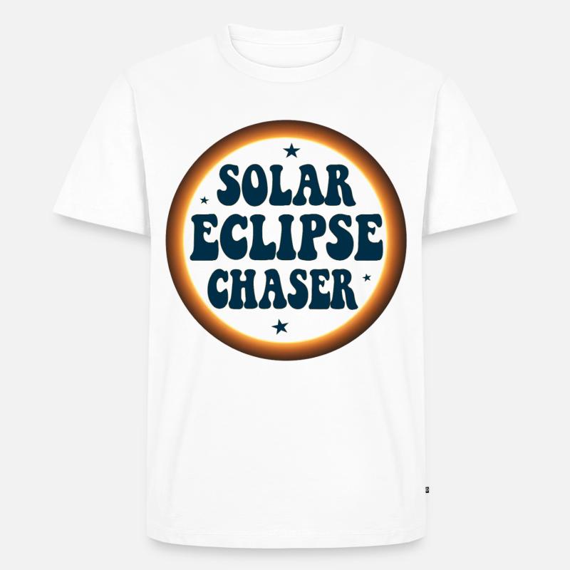 Solar eclipse chaser - Männer Premium Bio T-Shirt - Weiß
