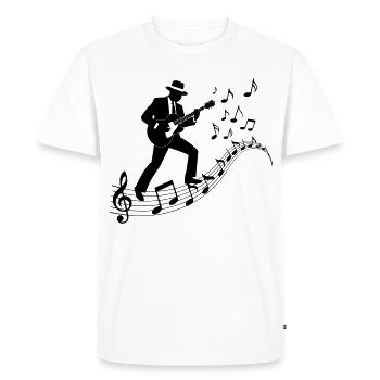 Musicien de blues - T-shirt Premium bio Homme - blanc - Devant - Nico (187cm)