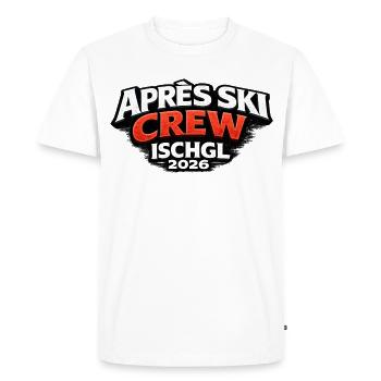 Après Ski Crew Ischgl 2026 Tenue - T-shirt Premium bio Homme - blanc - Devant - Nico (187cm)