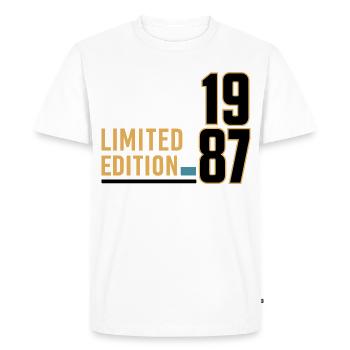 41e anniversaire Vintage 1985 Limited - T-shirt Premium bio Homme - blanc - Devant - Nico (187cm)
