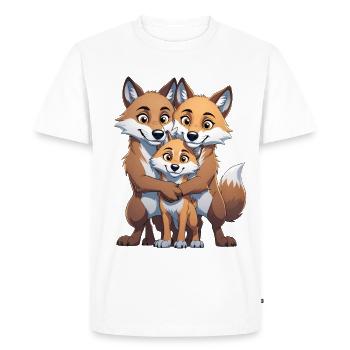 Trio de la famille Wolf - T-shirt Premium bio Homme - blanc - Devant - Nico (187cm)