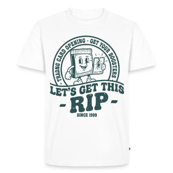 LETS GET THIS RIP TRADING CARD OPENING GET YOUR - Men's Premium Organic T-Shirt - white - Front - Nico (187cm)