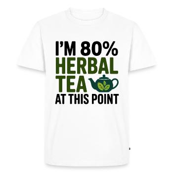 Naturopath I'm 80 Percent Herbal Tea Professional  - Men's Premium Organic T-Shirt - white - Front - Nico (187cm)