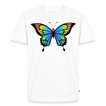 Butterfly skull - Men's Premium Organic T-Shirt - white - Front - Nico (187cm)