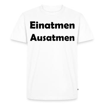 Inspire, expire - T-shirt Premium bio Homme - blanc - Devant - Nico (187cm)