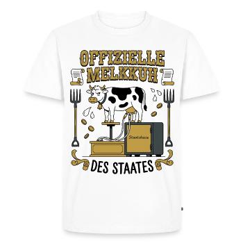 Official Milking Cow of the State - Men's Premium Organic T-Shirt - white - Front - Nico (187cm)