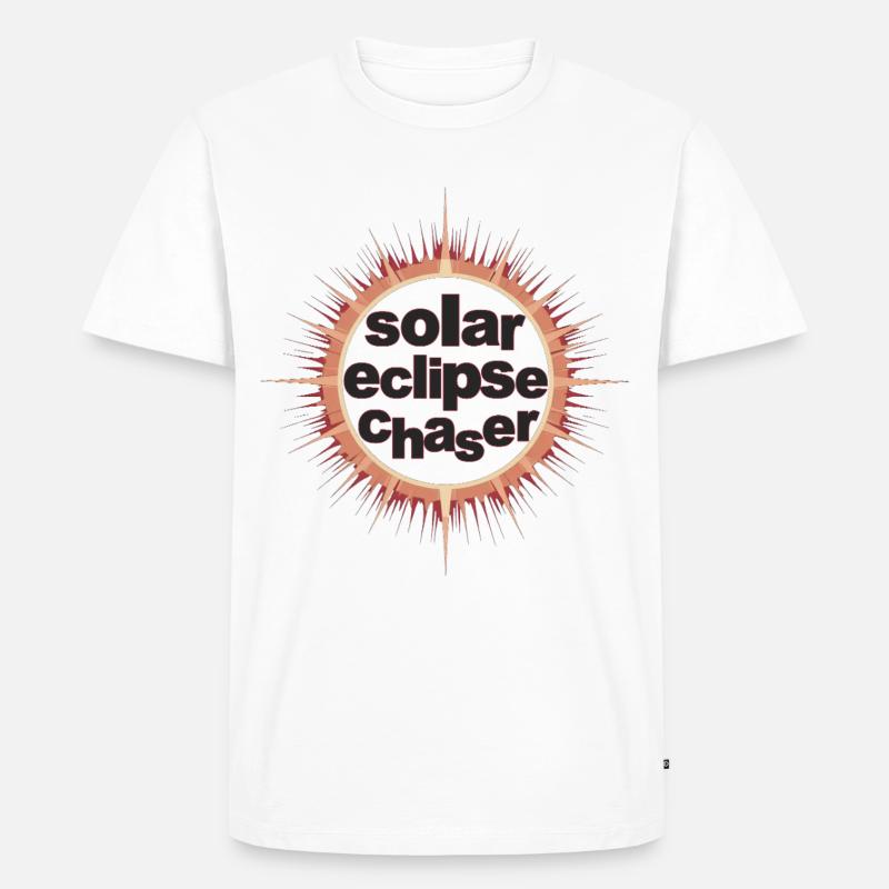 Solar eclipse chaser - Männer Premium Bio T-Shirt - Weiß