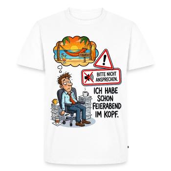 Rêve de plage après le travail - T-shirt Premium bio Homme - blanc - Devant - Nico (187cm)