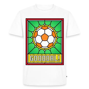 Football en vitrail - T-shirt Premium bio Homme - blanc - Devant - Nico (187cm)