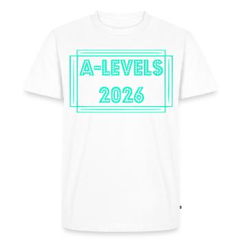 Remise des diplômes des A-Levels 2026 - T-shirt Premium bio Homme - blanc - Devant - Nico (187cm)
