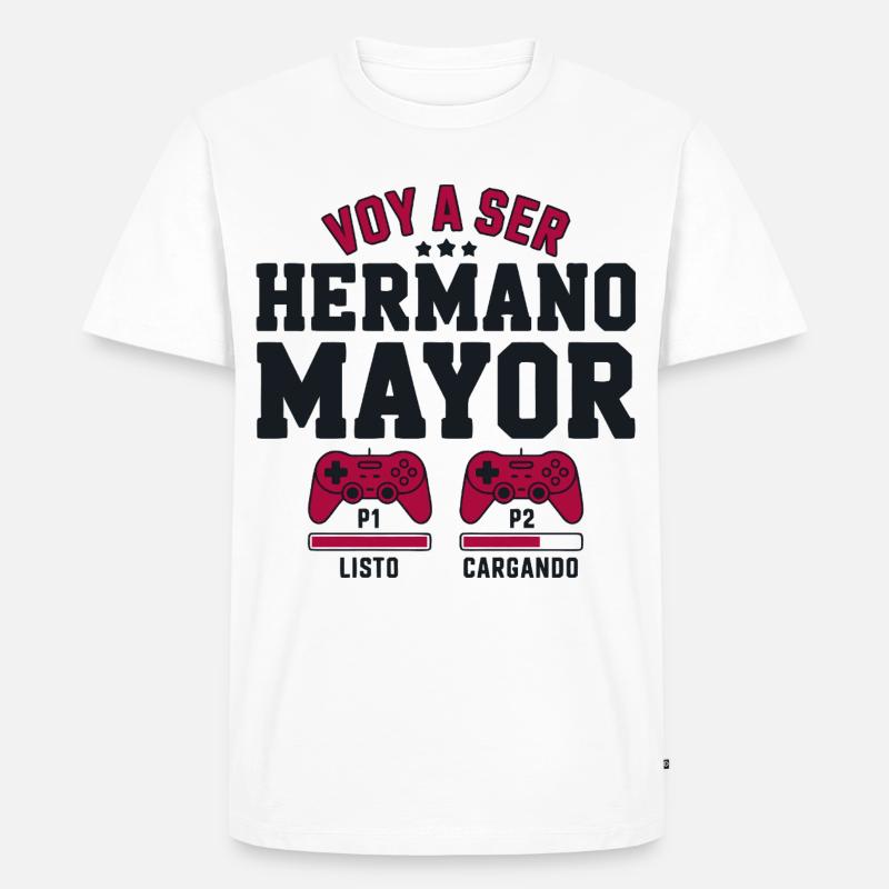 Ich werde ein großer Bruder sein - Männer Premium Bio T-Shirt - Weiß