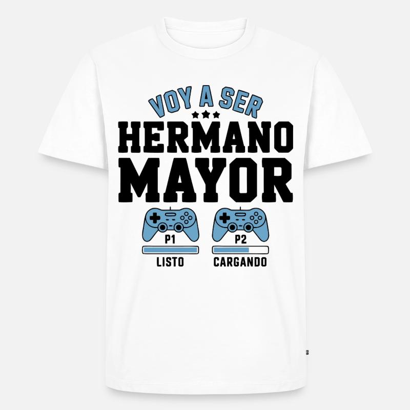Ich werde ein großer Bruder sein - Männer Premium Bio T-Shirt - Weiß
