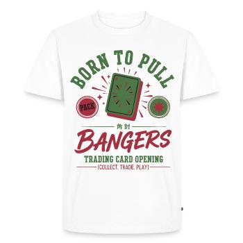 Born To Pull Bangers Trading Card Opening - Men's Premium Organic T-Shirt - white - Front - Nico (187cm)