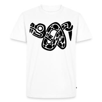 Black Snake Knot - Men's Premium Organic T-Shirt - white - Front - Nico (187cm)