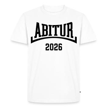 Abitur 2026 (Abiturient / Abi 26 / Konkav / B) - T-shirt Premium bio Homme - blanc - Devant - Nico (187cm)