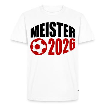 Champion 2026 Championship - Men's Premium Organic T-Shirt - white - Front - Nico (187cm)