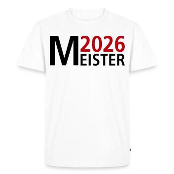 Champion 2026 Championship - Men's Premium Organic T-Shirt - white - Front - Nico (187cm)