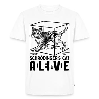 Schrödinger's Cat Dead And Alive - Men's Premium Organic T-Shirt - white - Front - Nico (187cm)