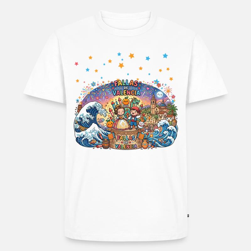 Fallas De Valencia Party Mascleta - Männer Premium Bio T-Shirt - Weiß