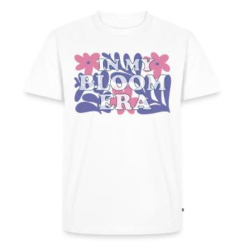 In My Bloom Era – Floral Era Saying - Men's Premium Organic T-Shirt - white - Front - Nico (187cm)