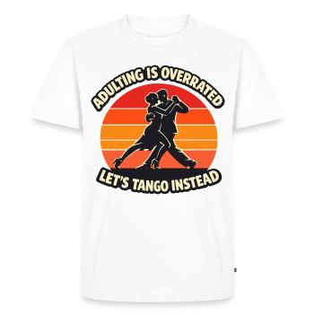 Danse de salon de tango Musique argentine - T-shirt Premium bio Homme - blanc - Devant - Nico (187cm)