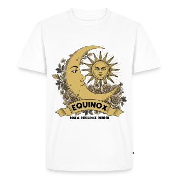 Equinox Renew Rebalance Rebirth Ostara Blessings - Men's Premium Organic T-Shirt - white - Front - Nico (187cm)
